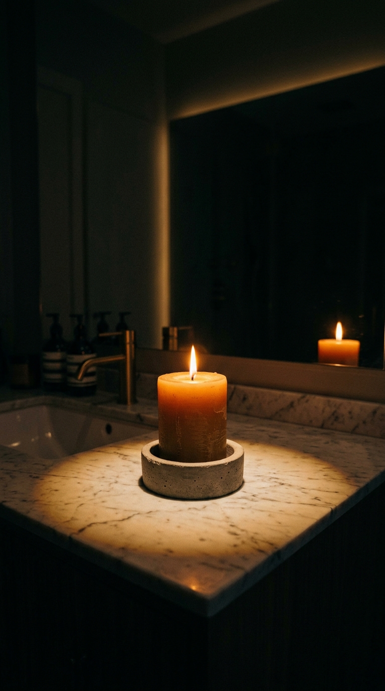 Cove lighting — LED strip behind cornice creating gentle ceiling glow