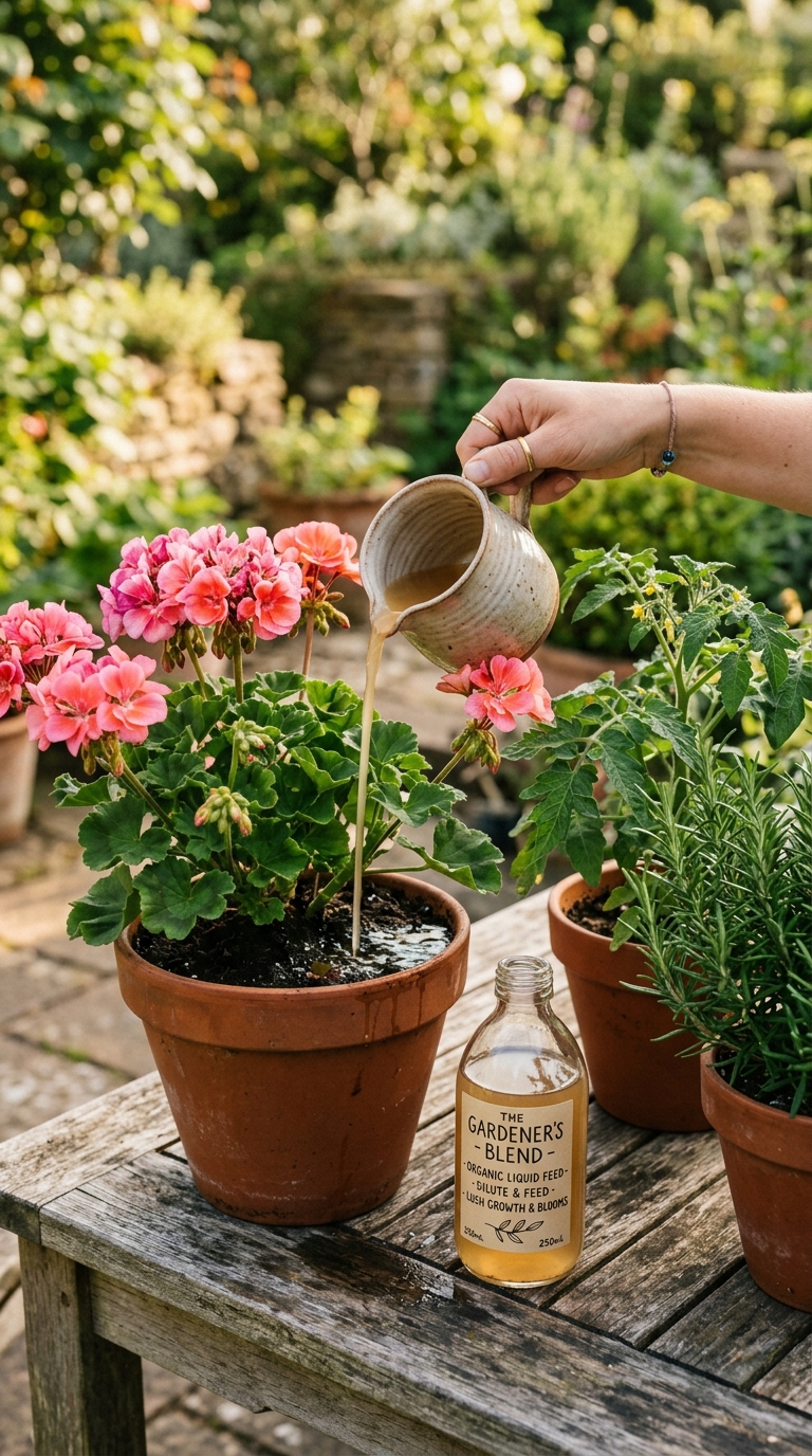 Aged terracotta pot with mineral deposits and moss
