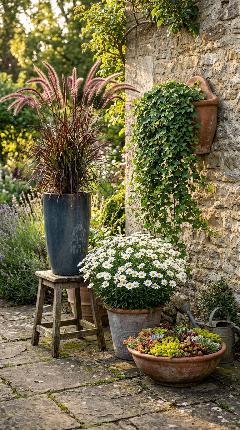 Pot sizing comparison showing nursery pot beside larger destination pot