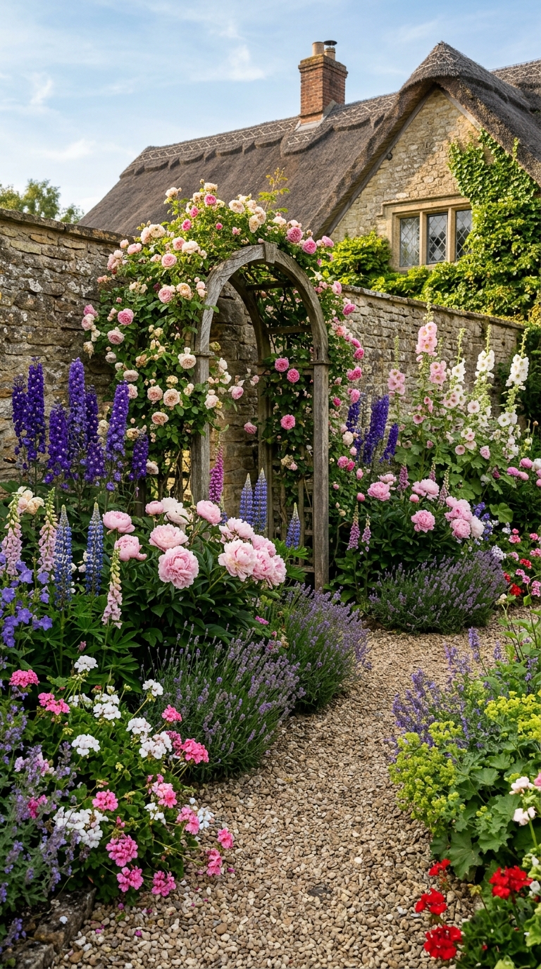 Simple garden with five plant species repeated in generous drifts