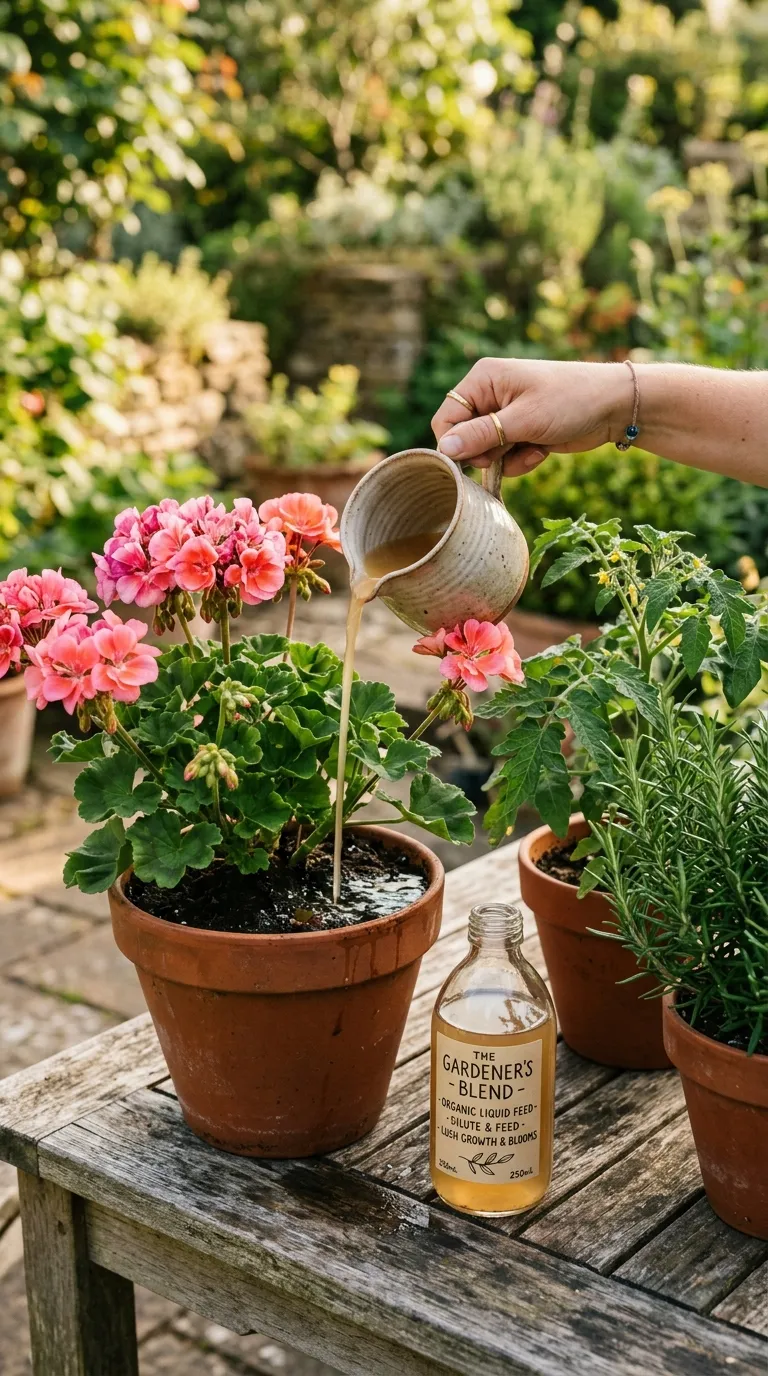 Aged terracotta pot with character for a charming pot garden display