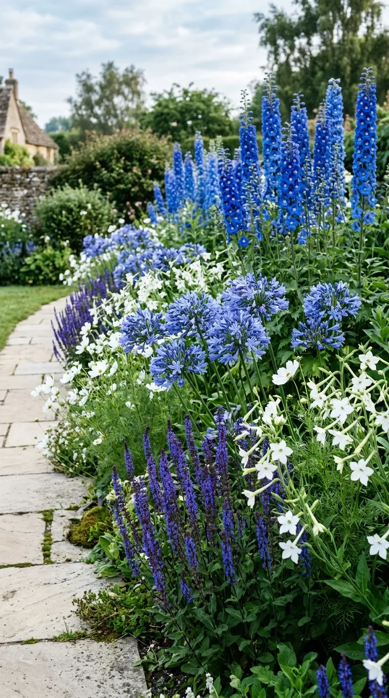 Bold purple and yellow flower garden design with color-blocked salvia and rudbeckia