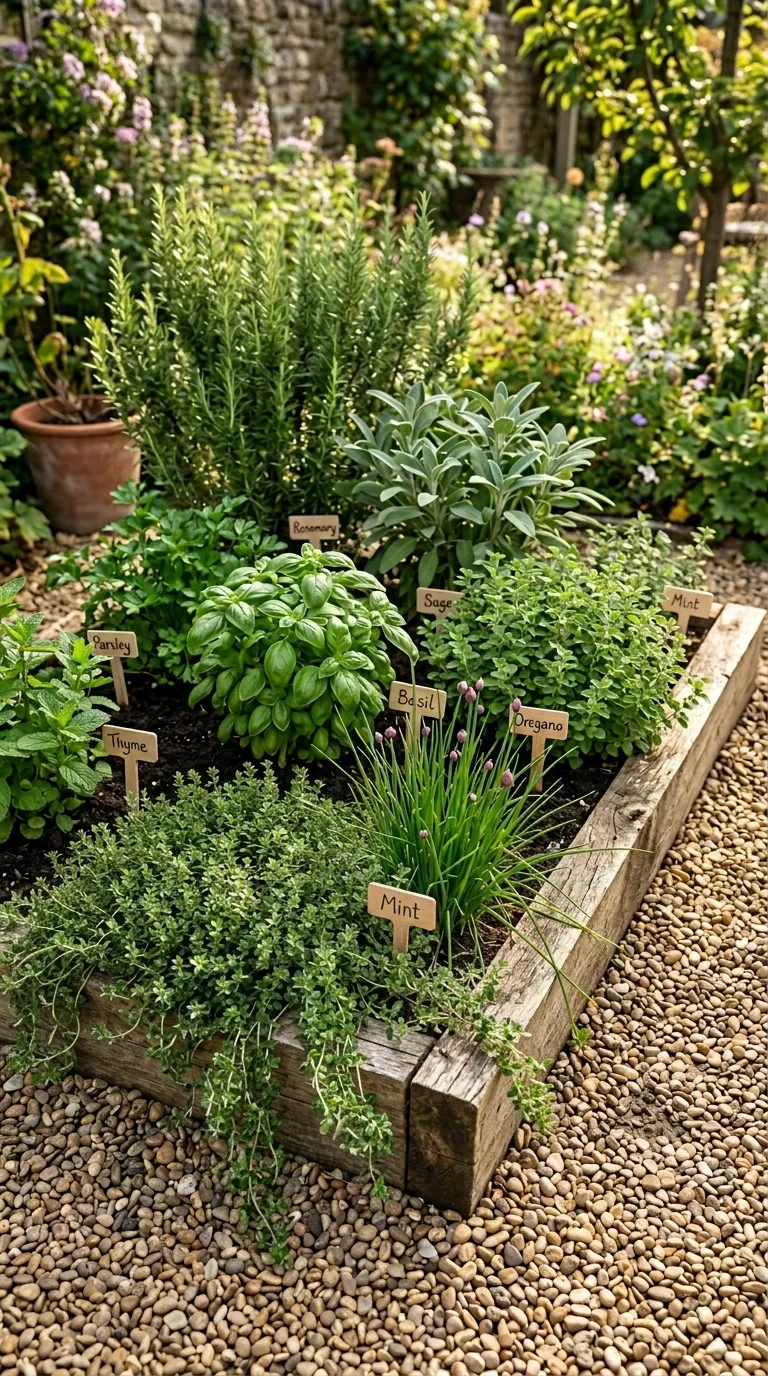 Thriving bushy basil plant in a terracotta pot for growing herbs at home