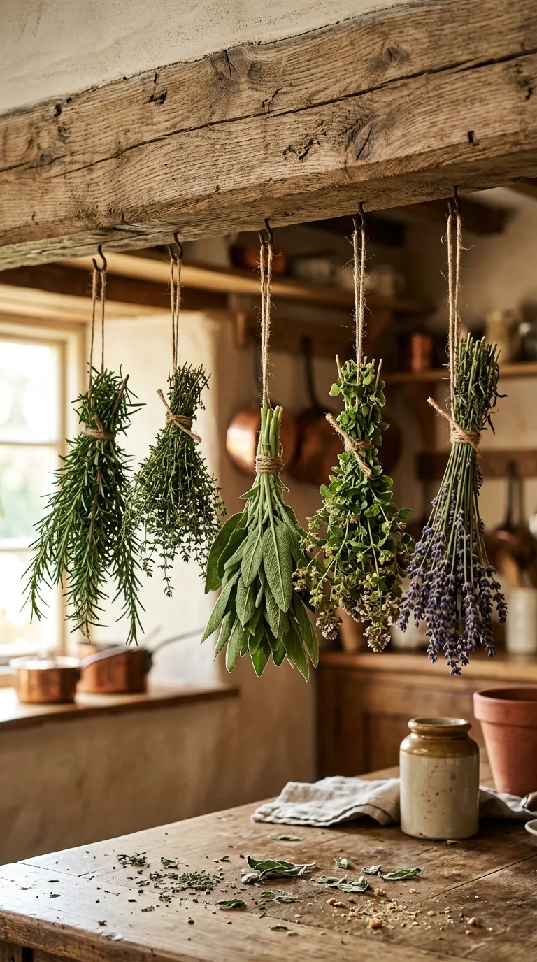 Flowering herbs with chive flowers rosemary sage and lavender for herb garden ideas