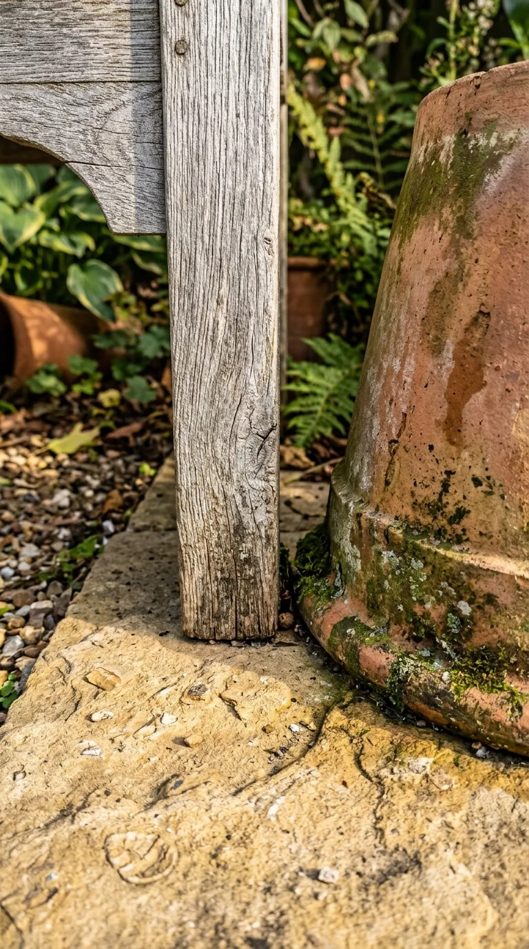 Four multi-season plants: Japanese maple, lavender, ornamental grass, and rosemary